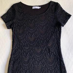 NWT Velvet by G&S black lace dress